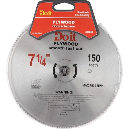 All-Source 7-1/4 In. 150-Tooth Plywood Circular Saw Blade 416881DB